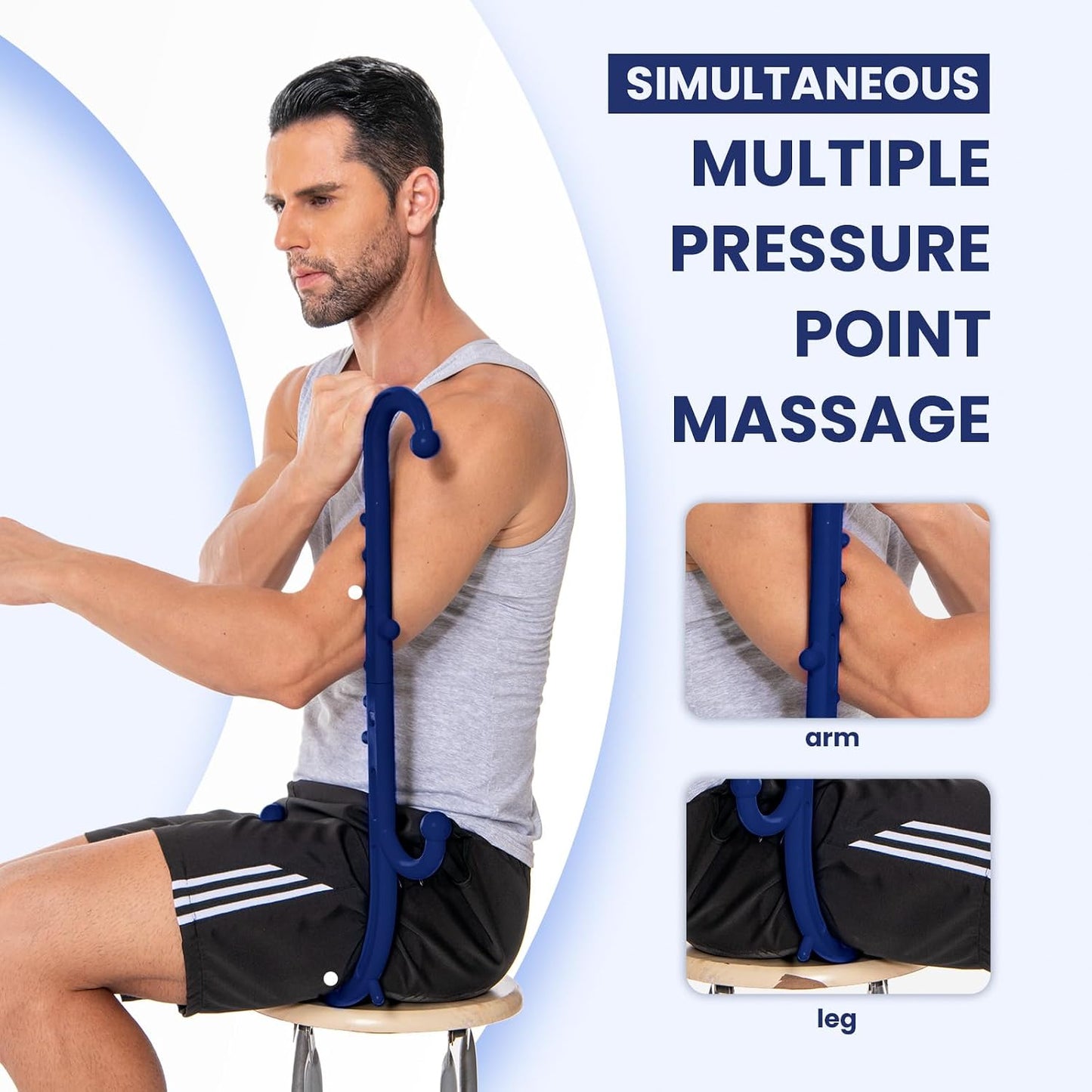 Ranarose Deep Tissue Back & Neck Massager for Body Muscle Pain Relief | Trigger Point Massage Tool for Full Body, Shoulders, Legs, Muscle Knot Remover, for Self-Massage, Pressure Point Massage Tool