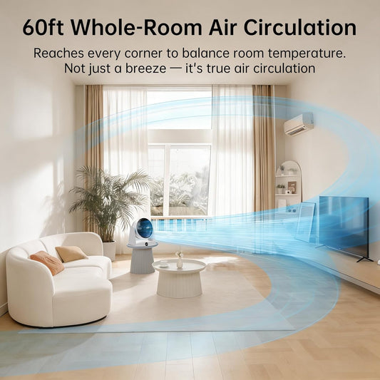 3D Oscillation Air Circulator Fan with Remote, 12000mAh Battery Operated Cordless Desk Fan, 20dB Whisper Quiet Table Fan for Bedroom Home Office, 12 Speeds, 12H Timer, 650 CFM Powerful Airflow