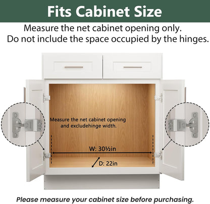 LOVMOR 2 Tier Individual Pull Out Cabinet Organizer 11" W x 18" D, Slide Out Kitchen Cabinet Storage Sliding Shelves