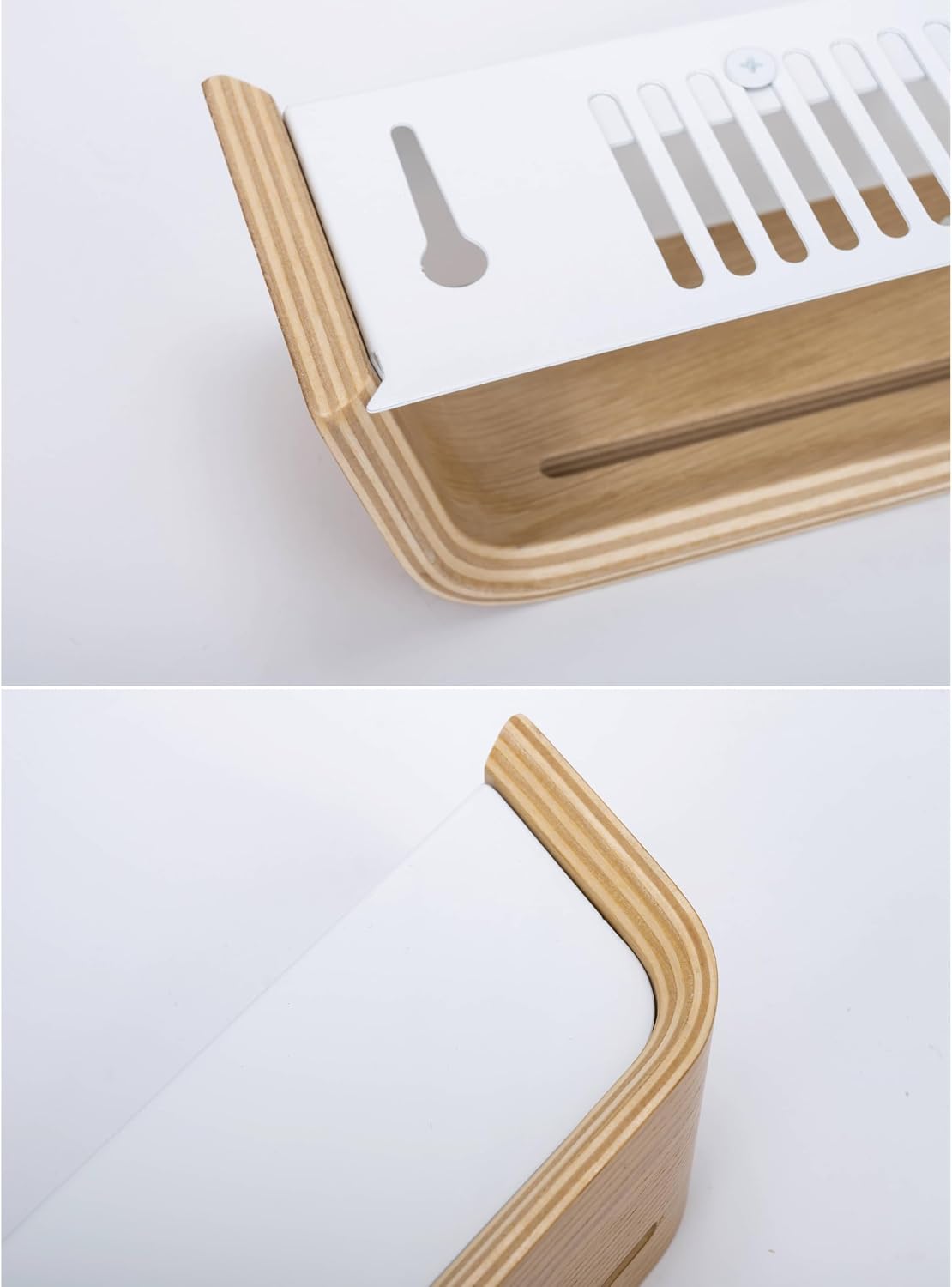 Key Holder Wall Mount with Shelf | 17 inch | Oak | 5 Retractable Hooks | Minimalist | Space-Saving | Modern Wall Coat Hooks | Wooden Key Rack for Entryway & Hallway