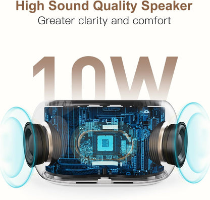 ANJANK White Noise Sound Machine Alarm Clock with Hi-Fi Bluetooth Speaker, 21 Soothing Sounds/7 Night Lights, 0-100% Dimmer/Sleep Timer/Volume Control, Soother for Adults Kids Sleeping, Bedroom, White