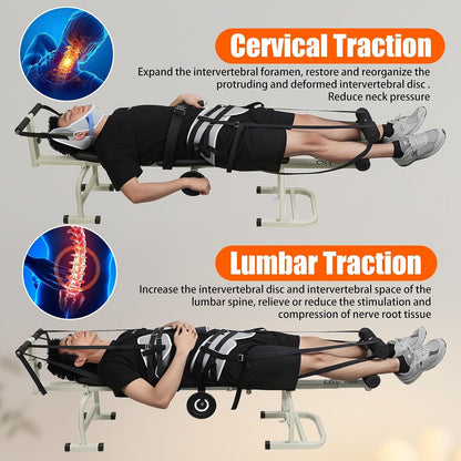 Full Body Traction Table, Portable Spinal Decompression Bed