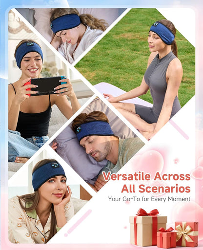 Sleep Headphones | Bluetooth 5.4 Headband | Wireless Earbuds Earphones Sweat Resistant with Ultra-Thin HD Stereo Speaker, Headphone Band for Side Sleepers Workout Running Tech Gadgets Unique Gifts