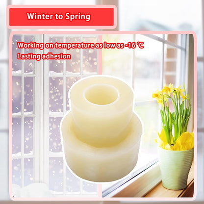 Window Sealing Tape, Window AC Insulation Tape, White 3 Inch x 65 FT | Waterproof Blocker for Cold Heat Air, Windproof, No Residue Strong adheisve