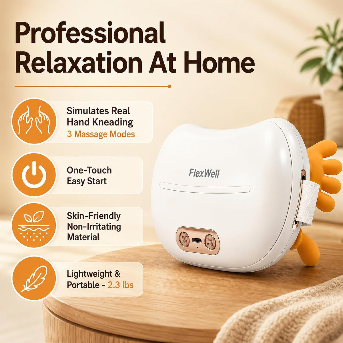 Neck Massager with Heat,Deep Tissue Massager for Pain Relief,Green