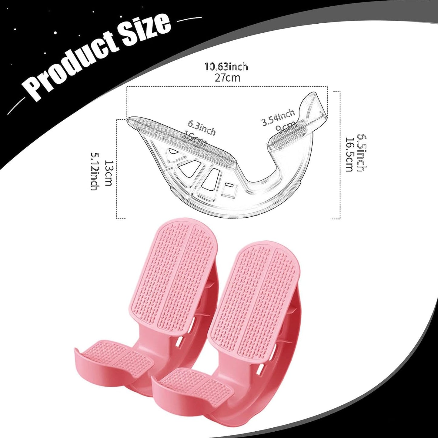 2 Pieces Foot Stretcher Rocker Calf Exercise Stand Ankle Tilting Tendon Board Plantar Massage Fitness Pedal Ergonomic PP Material Suitable for Yoga Ho, red