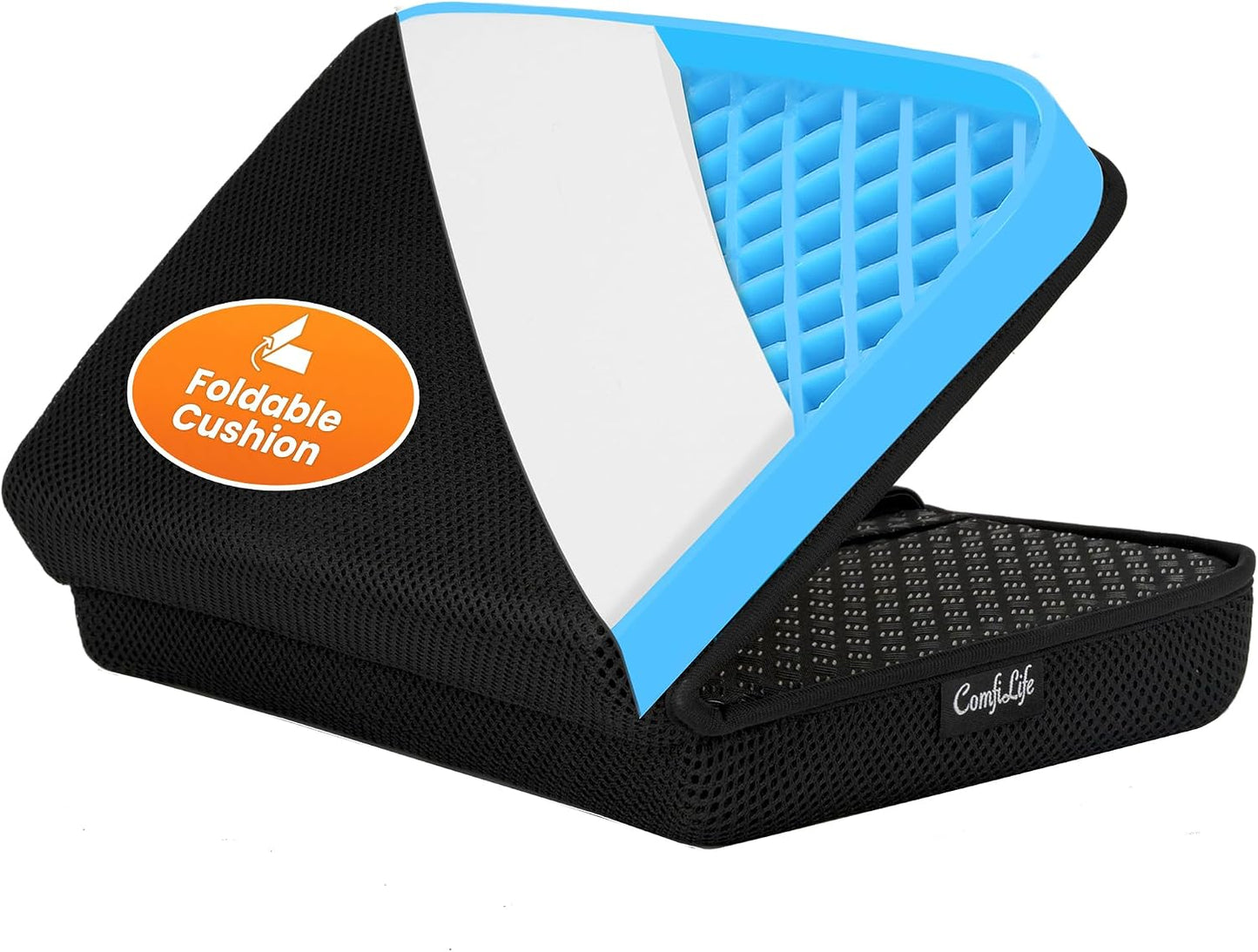 ComfiLife Ergo-Gel Airplane Seat Cushion – Travel Seat Cushion – Compact, Foldable, Portable Comfort