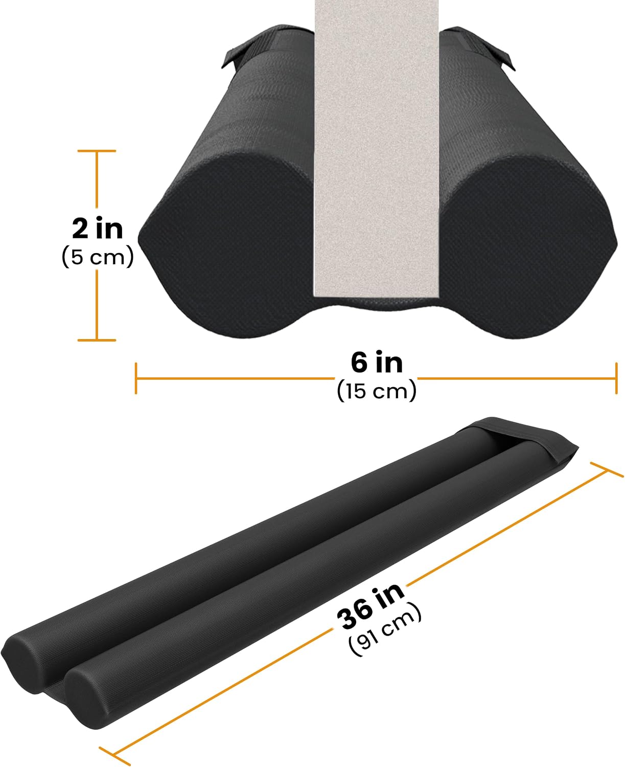 Everlasting Comfort 2 Sided Door Draft Stopper for Bottom of Door - Keeps Cold Air in & Heat Out, 100% Sound Proofing Strip Gap Filler, Quick Install Noise Blocker Sweep for Home - Fits 30"- 36" W
