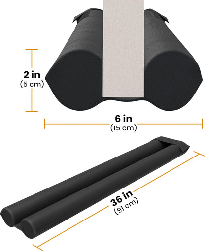 Everlasting Comfort 2 Sided Door Draft Stopper for Bottom of Door - Keeps Cold Air in & Heat Out, 100% Sound Proofing Strip Gap Filler, Quick Install Noise Blocker Sweep for Home - Fits 30"- 36" W