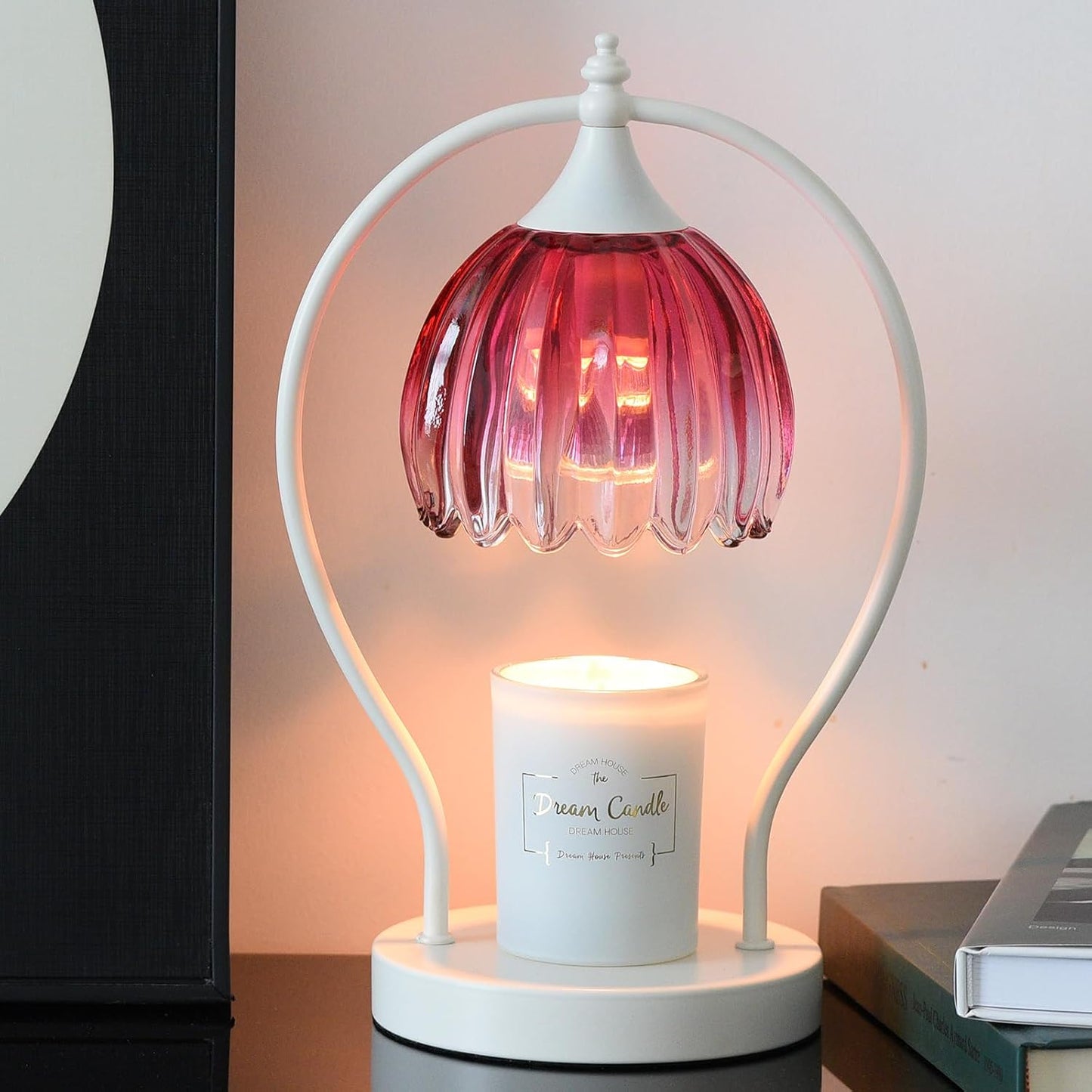 GOODBUY Candle Warmer Lamp with Timer Dimmable: Electric Candle Warmer Birthday Gifts for Women Mom - Candle Lamp Warmer House Warming Gifts New Home Decor - Wax Warmer for Jar Candles with 2 Bulbs