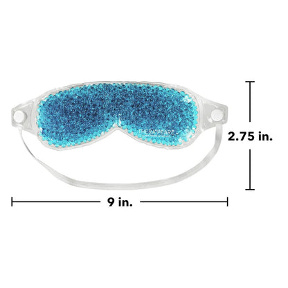 TheraPearl Eye Mask, Flexible Gel Beads for Hot Cold Therapy, Non Toxic Compress for Puffy Eyes, Blue, Reusable