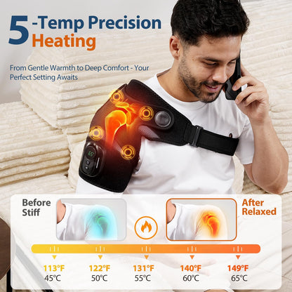 HOMRELEXA Shoulder Heating Pad, Shoulder Massager with Detachable Remote