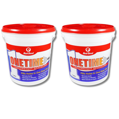 Red Devil 0542 ONETIME Lightweight Spackle Wall Repair, Spackling for Holes Drywall, 1/2 Pint, White, 8 Ounce, Made in USA