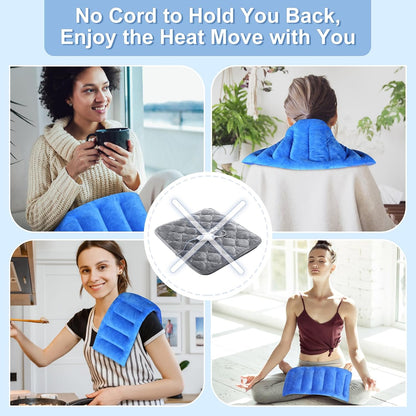 SuzziPad Microwave Heating Pad for Muscle Soreness Fatigue, 7"X16", Gray