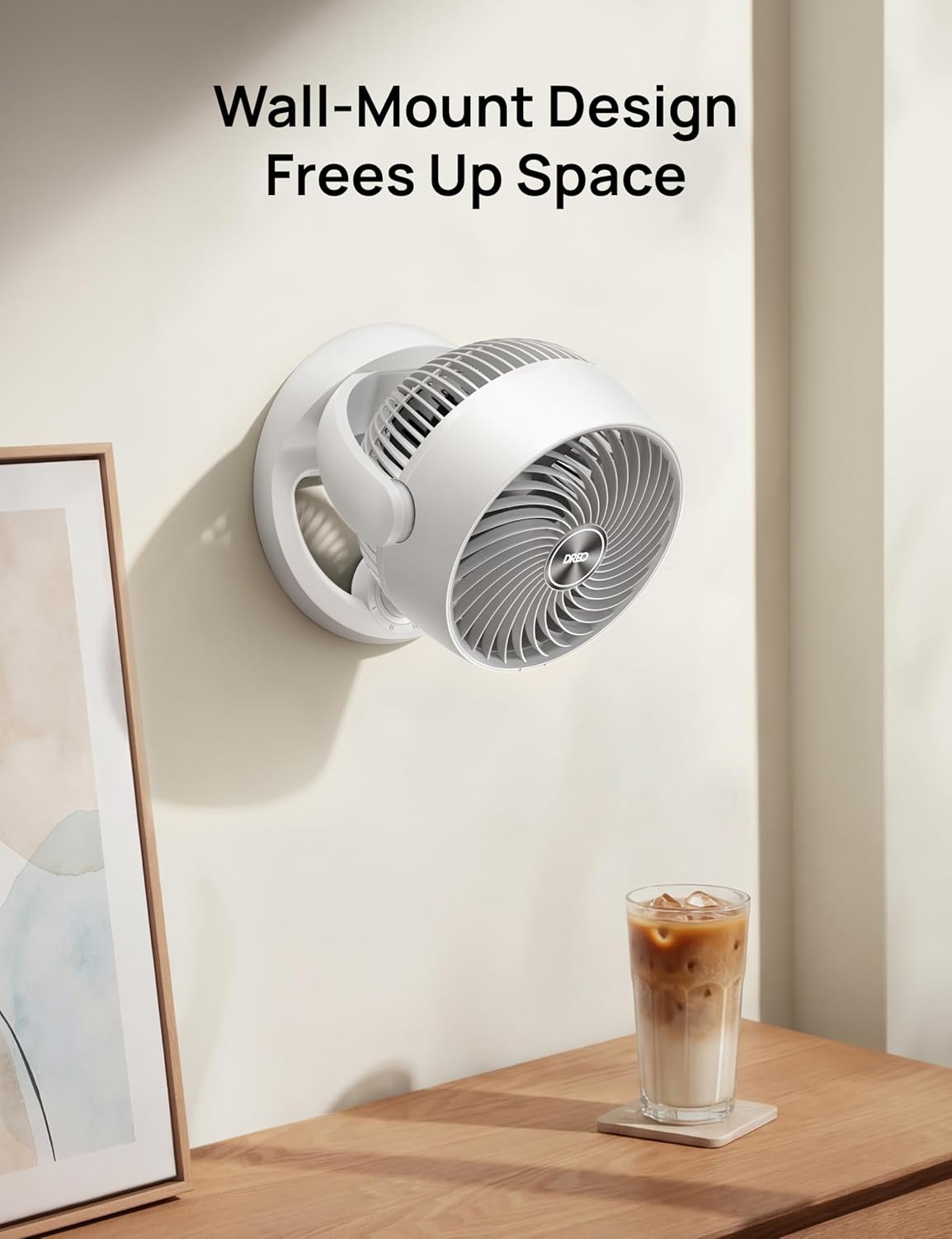 DREO Fan for Bedroom, 12 Inches, 70ft Powerful Airflow, 25db Quiet Table Air Circulator Fans for Whole Room, 120° Adjustable Tilt, 3 Speeds, Desktop Fan for Home, Office, Kitchen