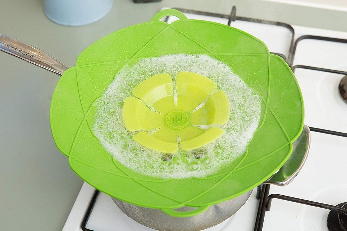 1Pc Silicone Spill Stopper Pot Pan Lid, Multi-Function Kitchen Tool, Boil Over Safeguard