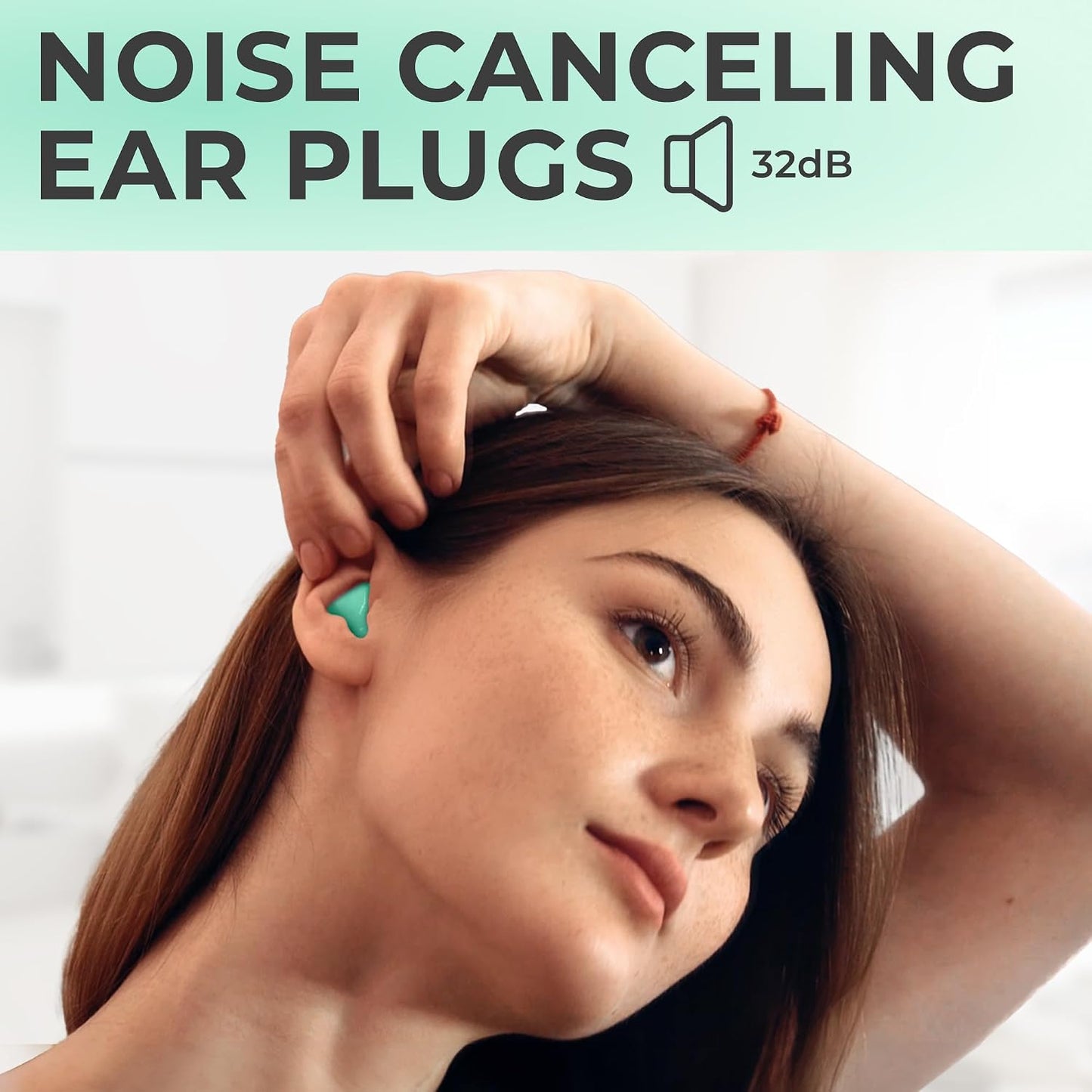 PQ Silicone Gel Ear Plugs for Sleeping and Swimming - 50 Noise Cancelling Earplugs, Ear Protection with Sound Blocking Level 32Db, Soft Wax Pillows (50 Pillows), Color: White