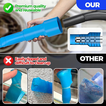 Holikme Dryer Vent Cleaner Kit – Blue Lint Vacuum Attachment | Dryer Vent Vacuum Hose Replacement Parts Reach Deep Inside Vents - Remove Hidden Lint, Speed Drying & Reduce Fire Risk