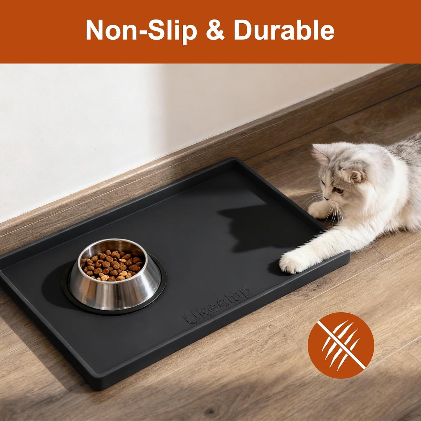 34" x 22" Extra Thick Silicone Mat Waterproof with Raised Edge, | Under Sink Mat for Kitchen & Bathroom, Kitchen Cabinet Liner, Multi-Purpose for Storage & Protection