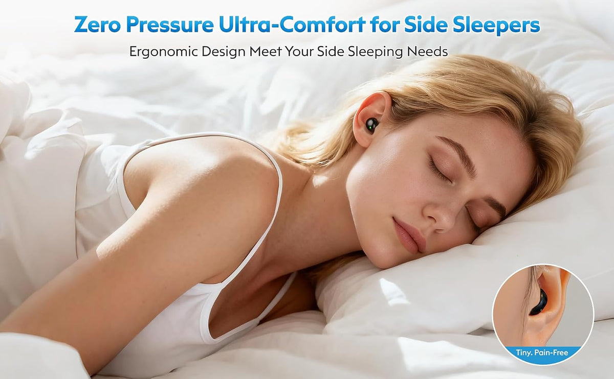 Mini Invisible Sleep Earbuds Wireless Bluetooth for Side Sleeper Small Ears
