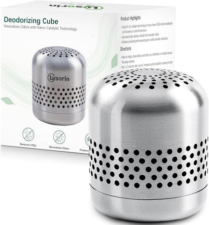 Refrigerator Deodorizer, Lasts Up to 10 Years, for Fridge Closet and Car | 1-Pack Multi-Purpose Odor Eliminator for Refrigerators, Closets and Cars; Outperforms Baking Soda and Charcoal