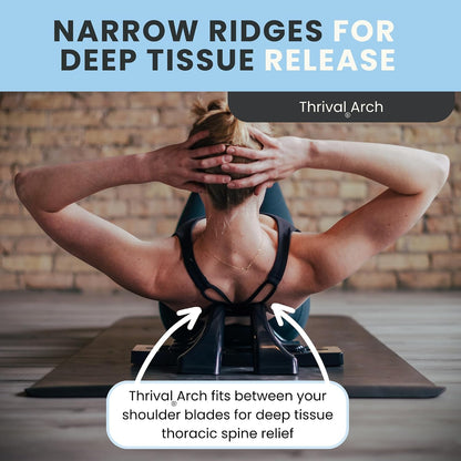 Arch Back Stretcher, Psoas Muscle Release Tool, Carbon Black | Fully Adjustable, Thrival App Compatible, Trigger Point Relief