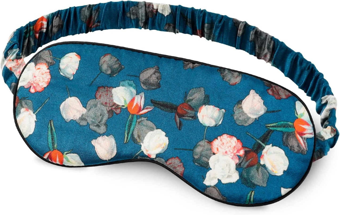Silk Sleep Mask Eye Mask Blindfold with Double Layer Silk Filling and Elastic Strap for Full Night's Sleep, Travel and Nap, Soft Eye Cover Eyeshade with Luxury Bag and Ear Plugs by OLESILK (Navy Blue)