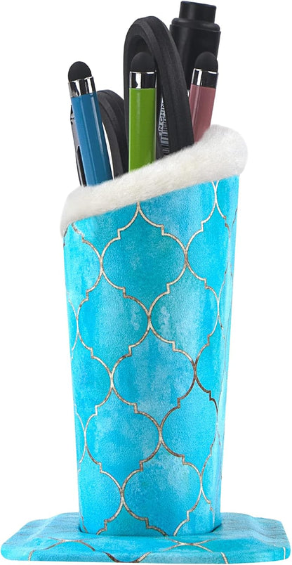 Plush Lined Eyeglasses Holder, PU Leather Glasses Stand Case