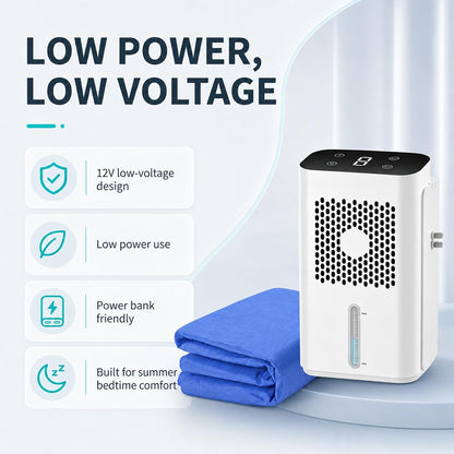 Single Size Water Bed Cooler & Mattress Chiller with Air Purification 160 * 140cm | Sustained Temperature Reduction via Water-Cooled Top Cover, Disperses Odors, Perfect for Heat-Sensitive People