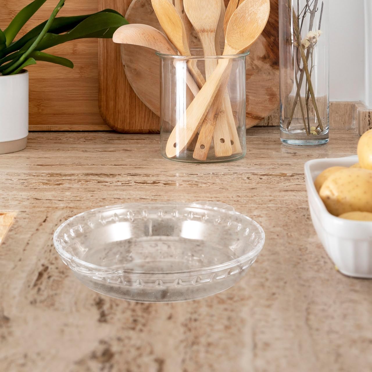 Glass Microwave Splatter Cover 8.93 Inch Vented Heat Resistant Lid Food Protector for Microwave Oven Dishwasher Safe Food Cover and Steam Bowl Lid