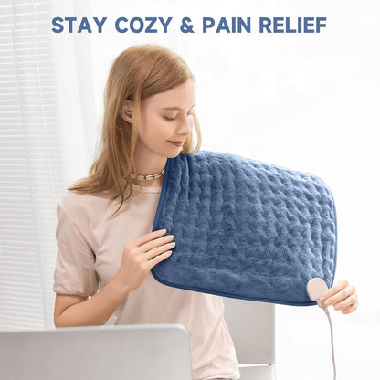 Heating Pad for Back, Neck, and Shoulder Pain Relief, Electric Heat Pad with 6 Heat Levels, Moist Heat Option, Auto Shut-Off, Birthday Christmas Gift for Women Men Mom Dad Grandma, Gift for her