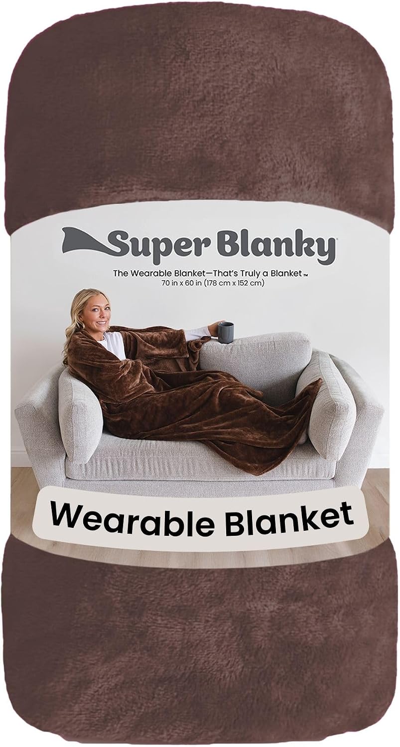 Super Blanky Wearable Blankets for Women & Men, Dorm Room Essentials, Gift for Her, Gifts for Women, Wife Birthday Gift Ideas