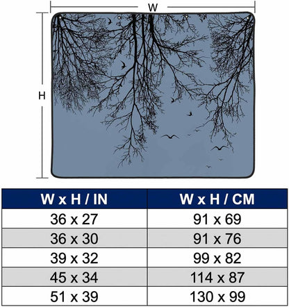 Magnetic Fireplace Cover Tree Branches Bird Fireplace Screen Decorative Brown Black Twigs Deadwood Insulation Fireplace Blocker Save Energy Fireplace Draft Stopper Covers for Living Room 45x34 Inch