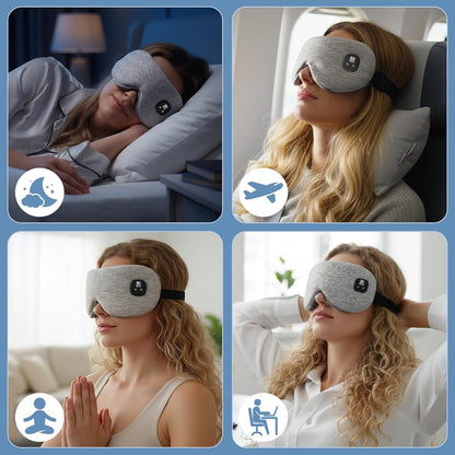 Heated Eye Mask for Dry Eyes, Cordless Warm Eye Compress with 4 Heat & time Levels, Eye Heating pad for Blepharitis, Styes, Travel, Improved Sleep, Gift (Navy Blue)