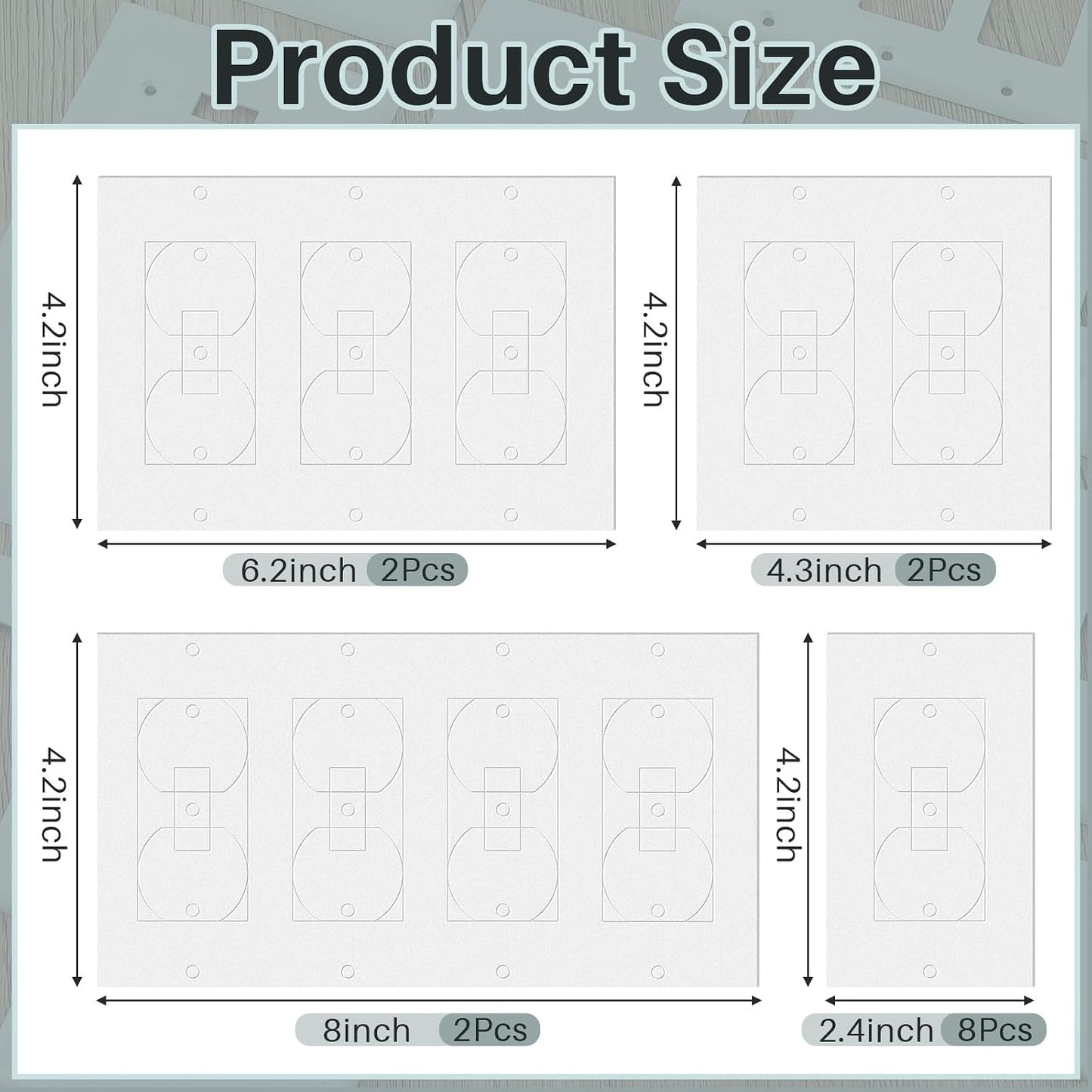 Tondiamo 74 Pcs Wall Plate Insulation and Draft Sealers Foam Insulation Pads Electrical Outlet Light Switch Covers Wall Gasket Without Adhesive