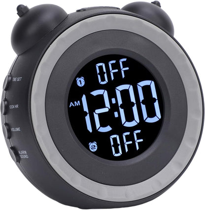 Dioche Extra Loud Alarm Clock with Bed Shaker - Adjustable Volume Vibrating Alarm Clock for Heavy Sleepers - Easy to Set Loud Dual