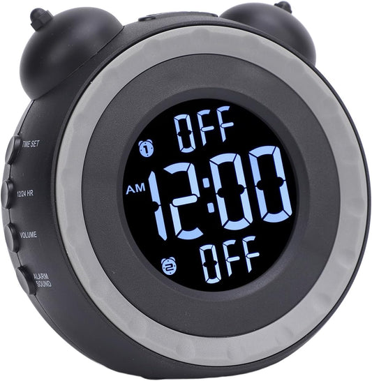 Dioche Extra Loud Alarm Clock with Bed Shaker - Adjustable Volume Vibrating Alarm Clock for Heavy Sleepers - Easy to Set Loud Dual