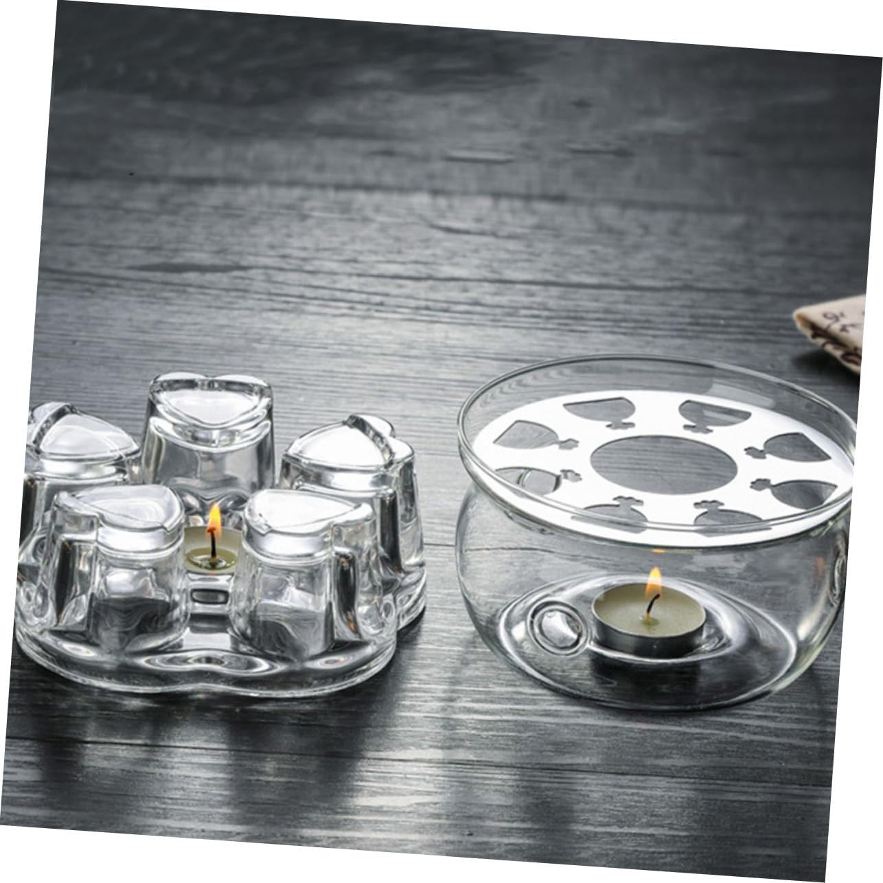 Stylish Glass Base for Tea Pot Teapot Heater Creative Glass Tea Pot Base