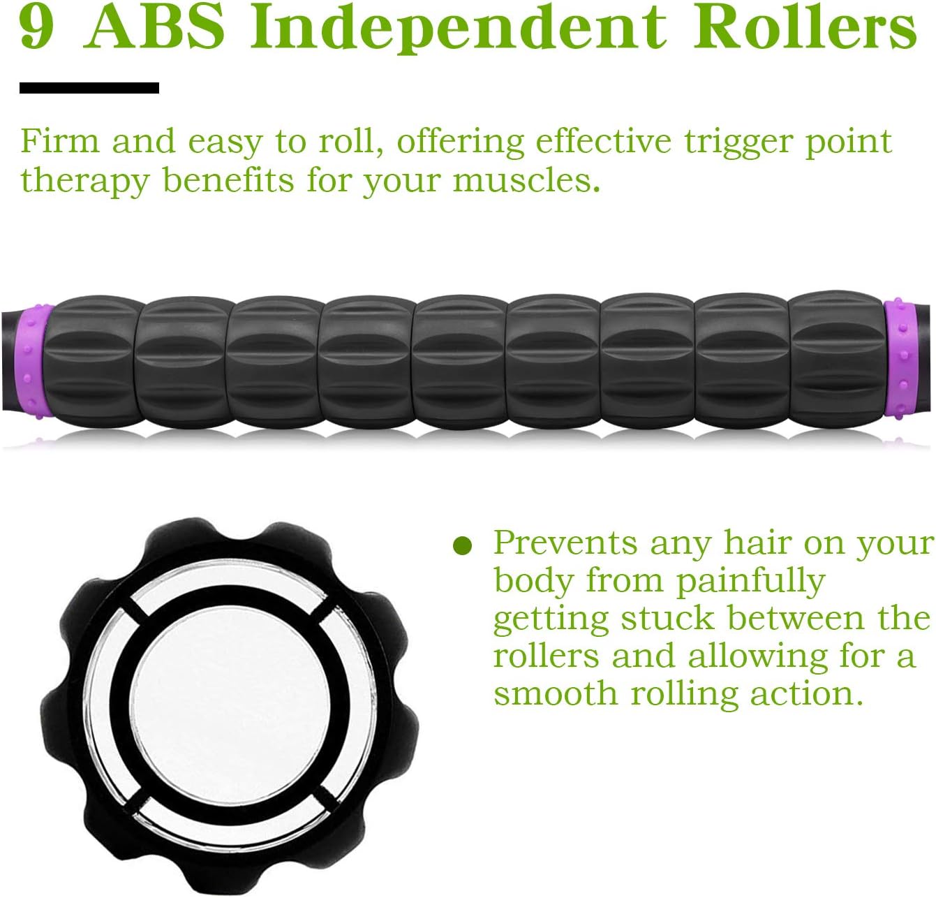 Wooden Cellulite Massage Roller for Legs and Thighs - Handheld Fascia Blaster Tool for Muscle Relief, Lymphatic Drainage & Body Sculpting - Anti Cellulite Massager for Women and Men (12 Wheel)