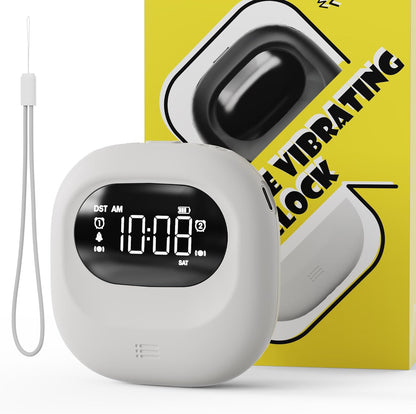 Vibrating Alarm Clock Bed Shaker Travel Clock, Rechargeable 3000mAh Battery