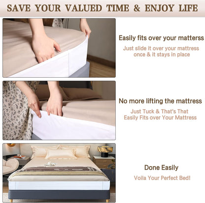 Bed Sheet Holder - Queen Fitted Sheet Only Straps，Holds The Flatbed in Place and Converts It Into A Fitted Sheet, Bed Sheet Fastener Holder, Fits All Mattress Heights- Queen 60” X 80”