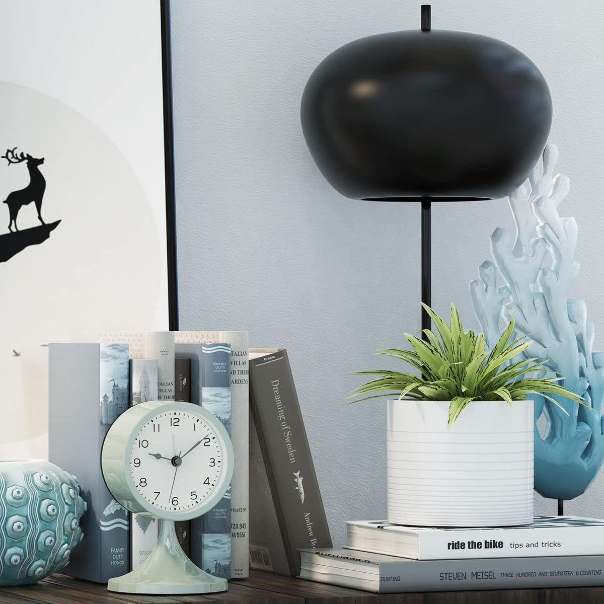 AYRELY® 3" Analog Alarm Clock, Retro Small Clock, Desk Clock for Bathroom