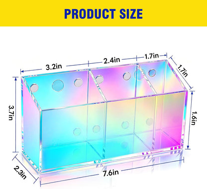 Magnetic Marker Holder for Whiteboard, Fridge, Teacher Must Have | Acrylic Magnet Dry Erase Pen Holder for Refrigeator, Anti-slip Pencil Holder for Classroom, Locker Organizer Accessories