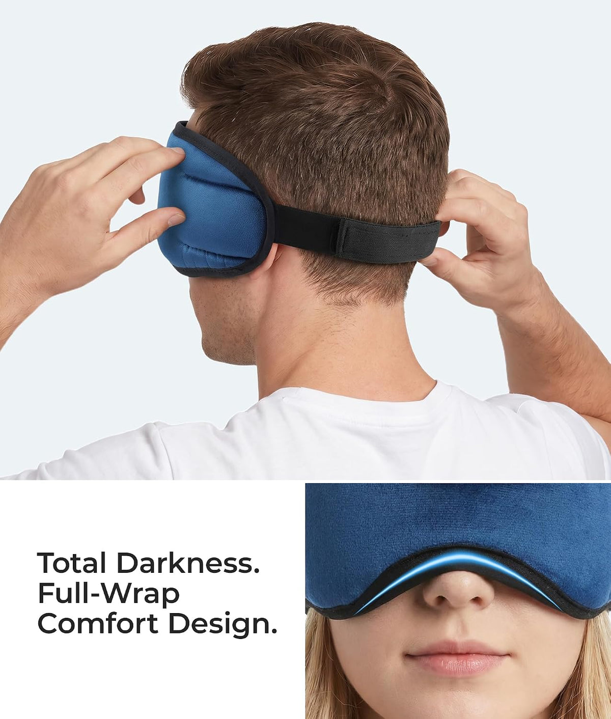MUSICOZY 3D Sleep Headphones Bluetooth 5.4 Sleep Mask with HD Speakers