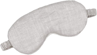Eye mask Pure Linen Sleep Mask with Elastic Band, No Pressure On Eyes,Side Sleeper Eye Cover Organic Cotton Core Blindfold,Napping & Yoga Travel Essentials (Natural)