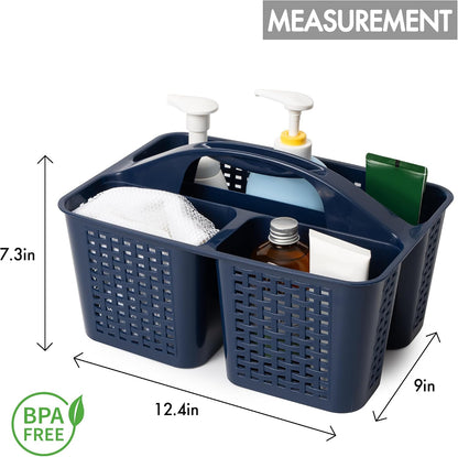 Tiawudi Portable Shower Caddy, Caddy Organizer with Handle, Plastic Shower Basket Hold Soap, Shampoo, Hair Supplies and Beauty Products, Cleaning Supplies Organizer for Home, Dorm, Shelf and Cabinet