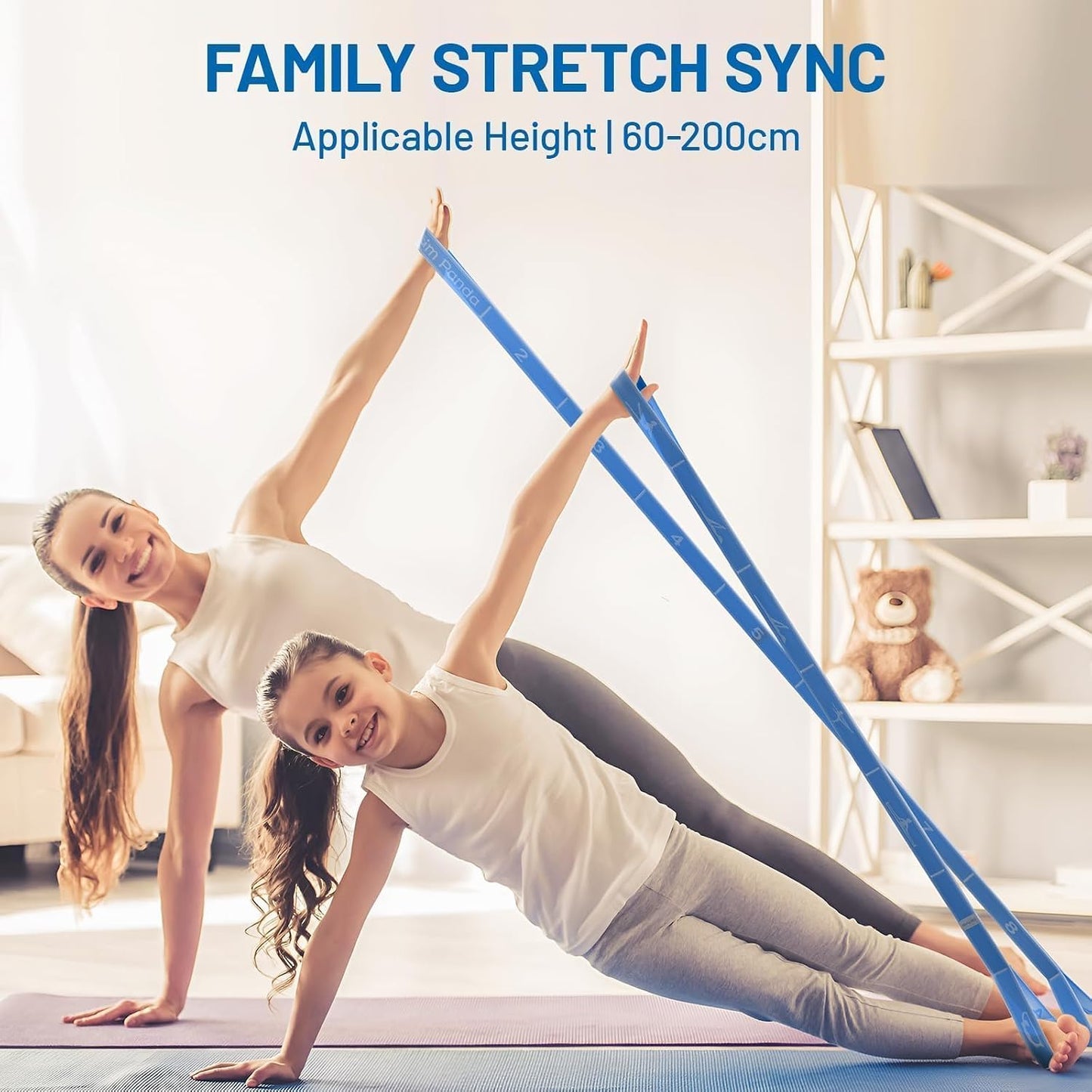 Stretch Strap, Multi-Loop for Physical Therapy,Elastic Yoga Stretching Strap for Dance,Yoga, Pilates & Gymnastics Exercise, Ballet Stretching Band for Flexibility, Leg Stretching