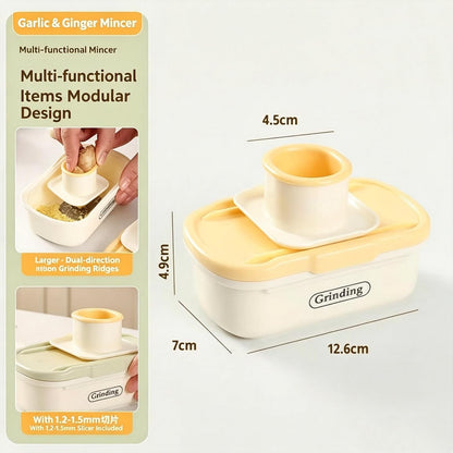 Multi-Function Grater with Guard - 2 Blades, Vegetable&Cheese Shredder, 5.0"L x 2.8"W x 1.9"H, Yellow