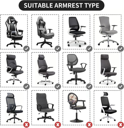 FORCHEER Office Chair Armrest Cover with Zipper 15inch Stretchable Water Resistant Computer Office Chair Arm Rest Slipcover for Desk Chairs Arm 2Pack-Army Green