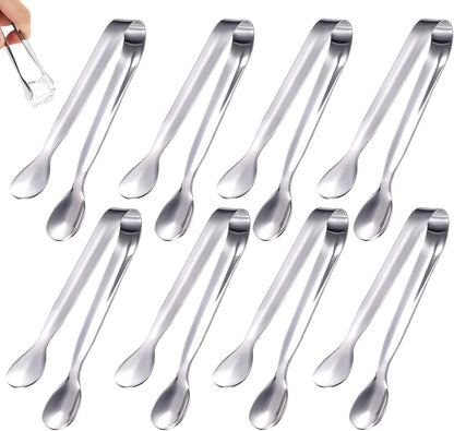 16 Pack Mini Sugar Tongs Stainless Steel Mini Serving Tongs Appetizer Tongs for Candy Buffet, Tea Party, Wedding Ice Tongs for Small Foods, Ice Cubes, Canapés